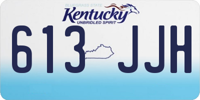 KY license plate 613JJH