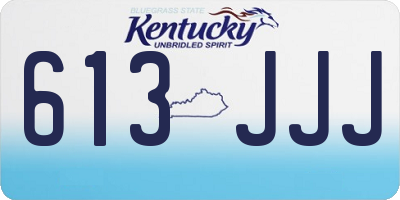 KY license plate 613JJJ