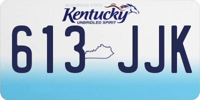 KY license plate 613JJK