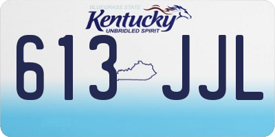 KY license plate 613JJL