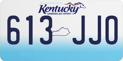 KY license plate 613JJO