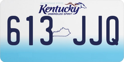 KY license plate 613JJQ