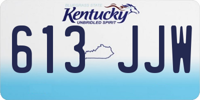 KY license plate 613JJW
