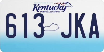 KY license plate 613JKA