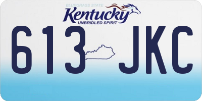 KY license plate 613JKC