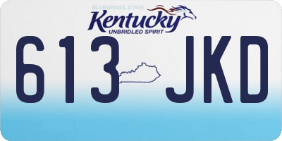 KY license plate 613JKD