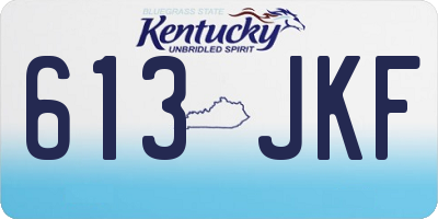 KY license plate 613JKF