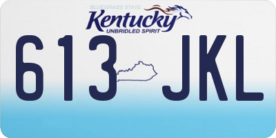 KY license plate 613JKL