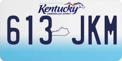 KY license plate 613JKM