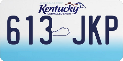 KY license plate 613JKP