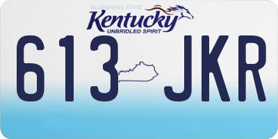 KY license plate 613JKR