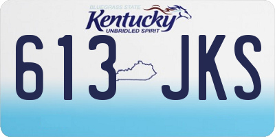 KY license plate 613JKS