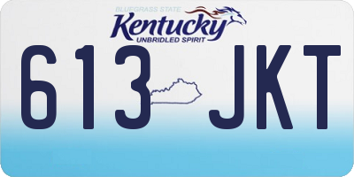 KY license plate 613JKT