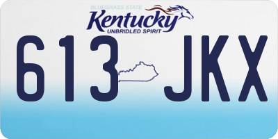 KY license plate 613JKX
