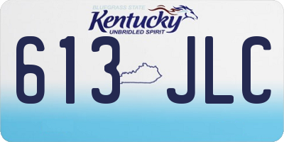 KY license plate 613JLC