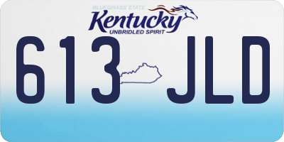 KY license plate 613JLD