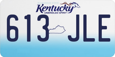 KY license plate 613JLE