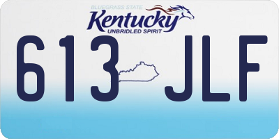 KY license plate 613JLF