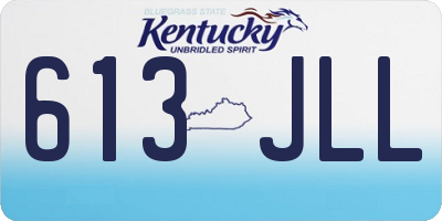KY license plate 613JLL