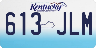 KY license plate 613JLM