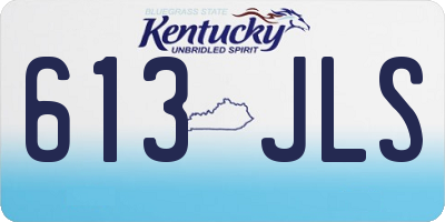 KY license plate 613JLS