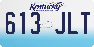 KY license plate 613JLT