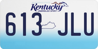 KY license plate 613JLU