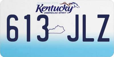 KY license plate 613JLZ