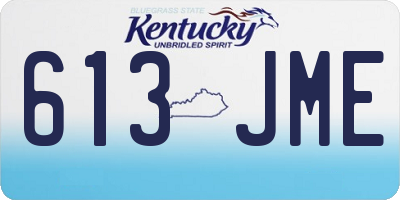 KY license plate 613JME