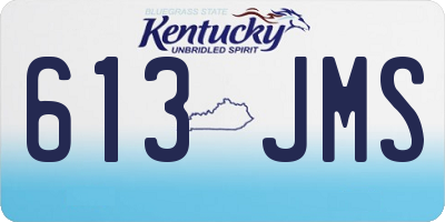 KY license plate 613JMS