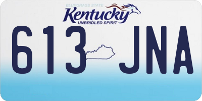 KY license plate 613JNA