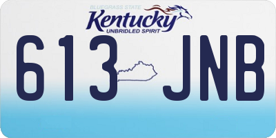KY license plate 613JNB