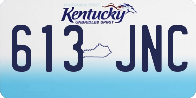 KY license plate 613JNC