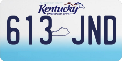 KY license plate 613JND