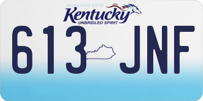 KY license plate 613JNF