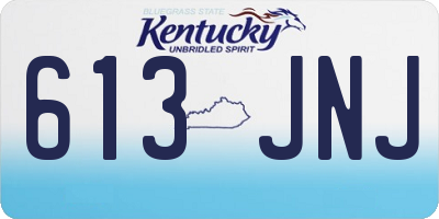 KY license plate 613JNJ