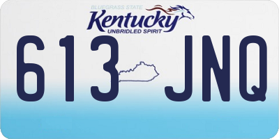 KY license plate 613JNQ