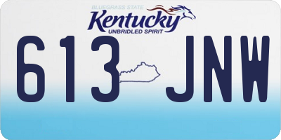 KY license plate 613JNW