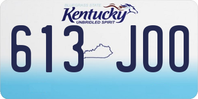 KY license plate 613JOO