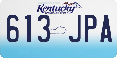 KY license plate 613JPA