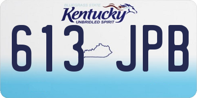 KY license plate 613JPB