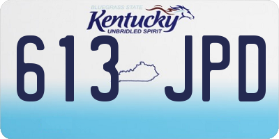 KY license plate 613JPD