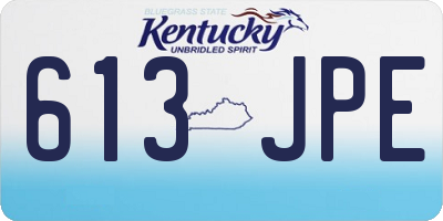 KY license plate 613JPE
