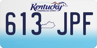 KY license plate 613JPF