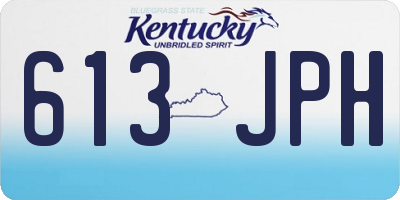 KY license plate 613JPH