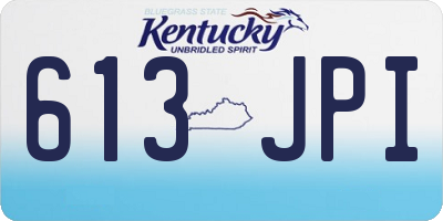 KY license plate 613JPI