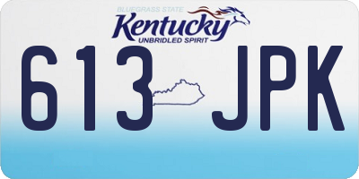 KY license plate 613JPK