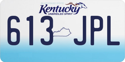 KY license plate 613JPL
