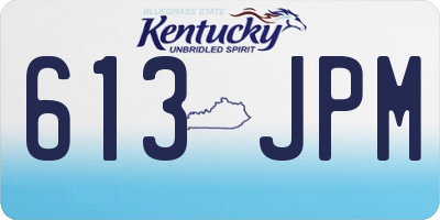 KY license plate 613JPM