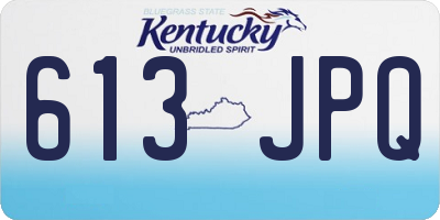 KY license plate 613JPQ